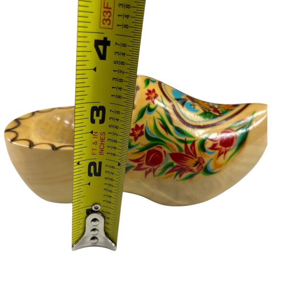 VTG Holland Wall Mountable Hand-Painted Wooden Clog & Shoe Brush 6.5" Length - Picture 13 of 16